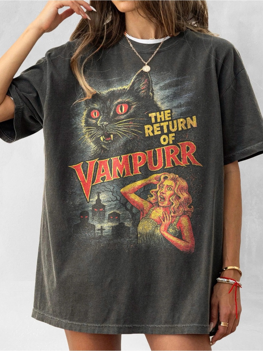 Vampurr Graphic Cat Tee